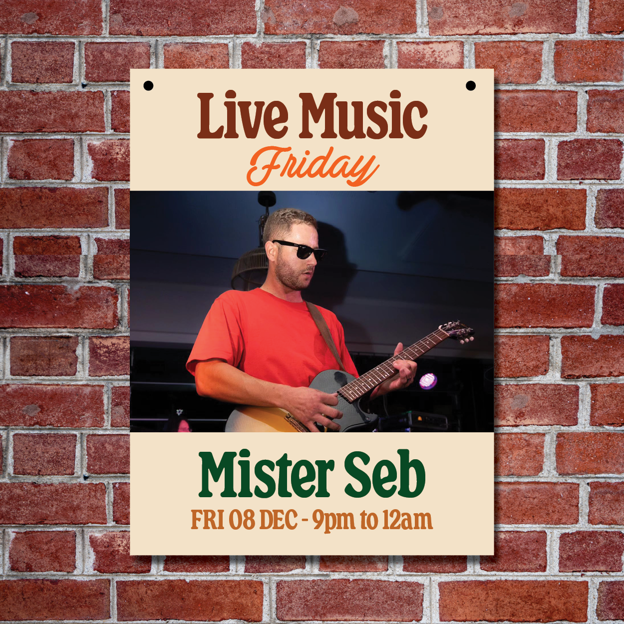 LIVE MUSIC FRIDAY • Mister Seb